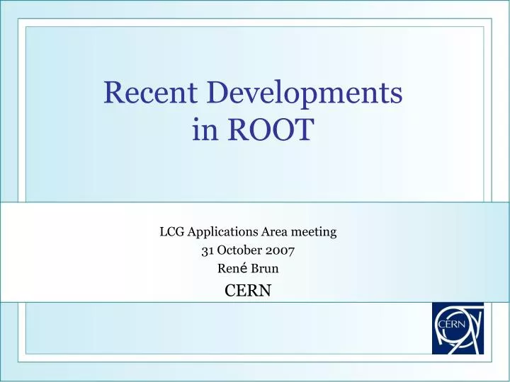recent developments in root