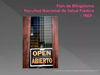 plan de biling ismo facultad nacional de salud p blica fnsp