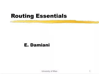 Routing Essentials