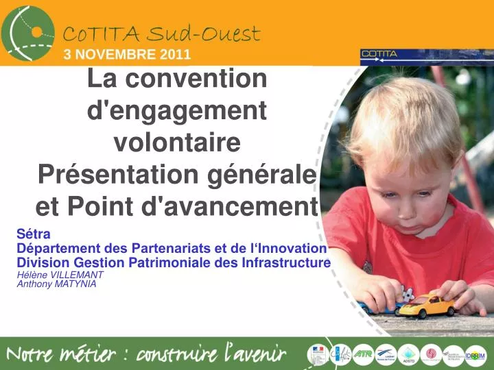 la convention d engagement volontaire pr sentation g n rale et point d avancement