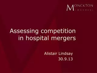 Assessing competition in hospital mergers