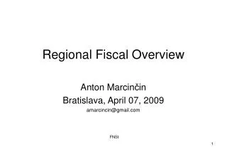 Regional Fiscal Overview