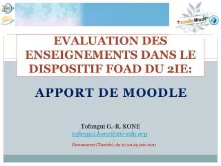 evaluation des enseignements dans le dispositif foad du 2ie