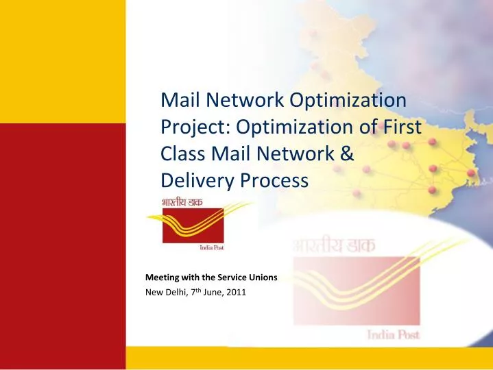 mail network optimization project optimization of first class mail network delivery process