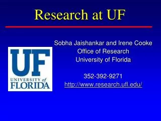 Research at UF