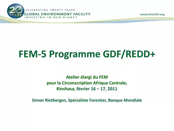 fem 5 programme gdf redd