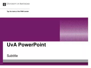 UvA PowerPoint