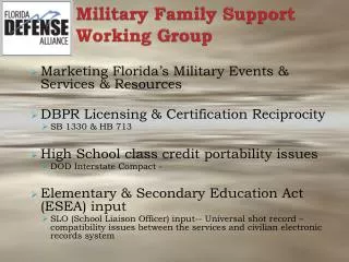 Military Family Support Working Group