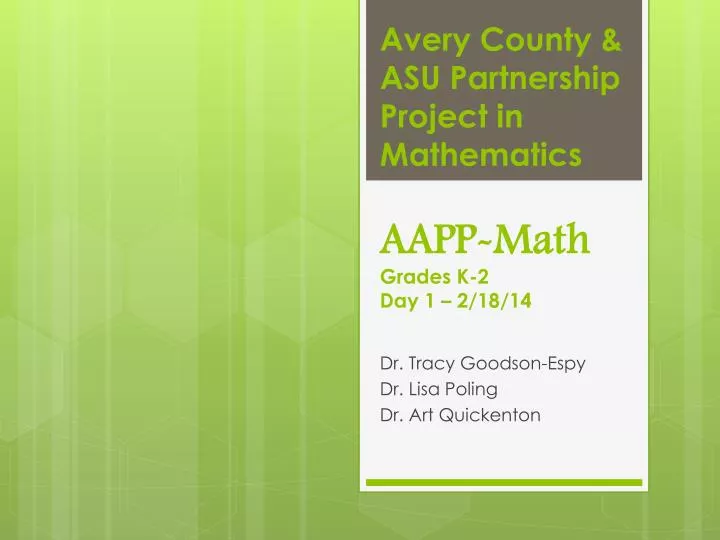 avery county asu partnership project in mathematics aapp math grades k 2 day 1 2 18 14