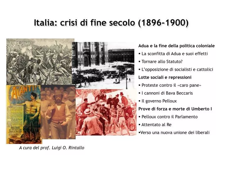 italia crisi di fine secolo 1896 1900