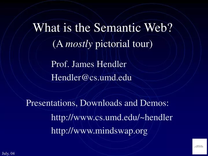 what is the semantic web a mostly pictorial tour