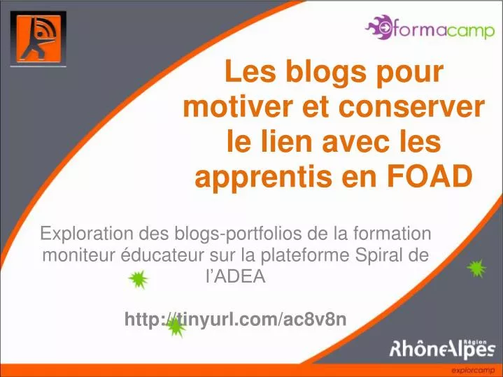 les blogs pour motiver et conserver le lien avec les apprentis en foad