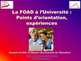la foad l universit points d orientation exp riences