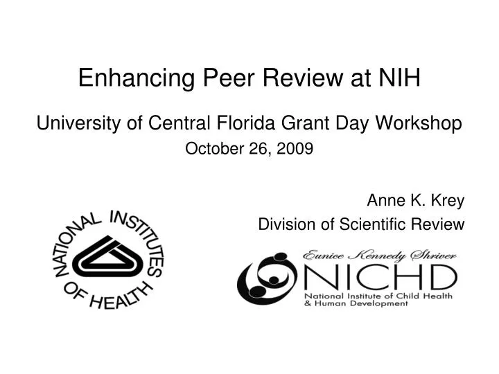 enhancing peer review at nih