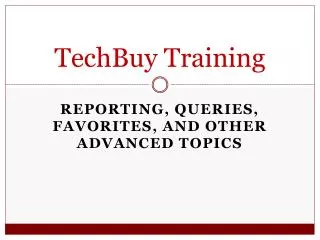 TechBuy Training