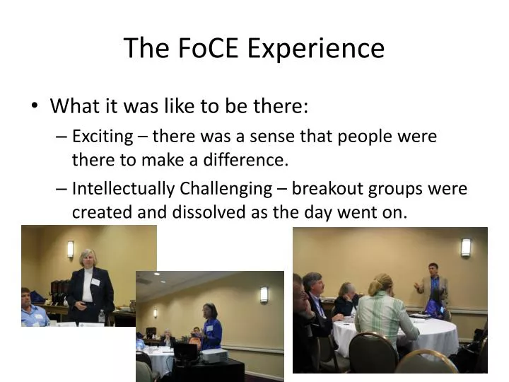 the foce experience