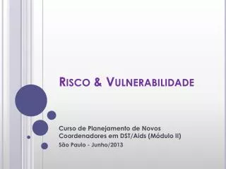 risco vulnerabilidade