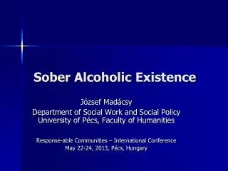 Sober Alcoholic Existence