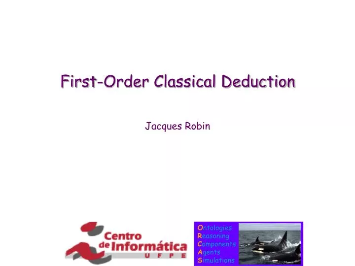 first order classical deduction