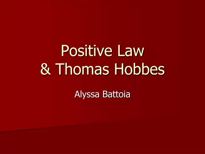 positive law thomas hobbes