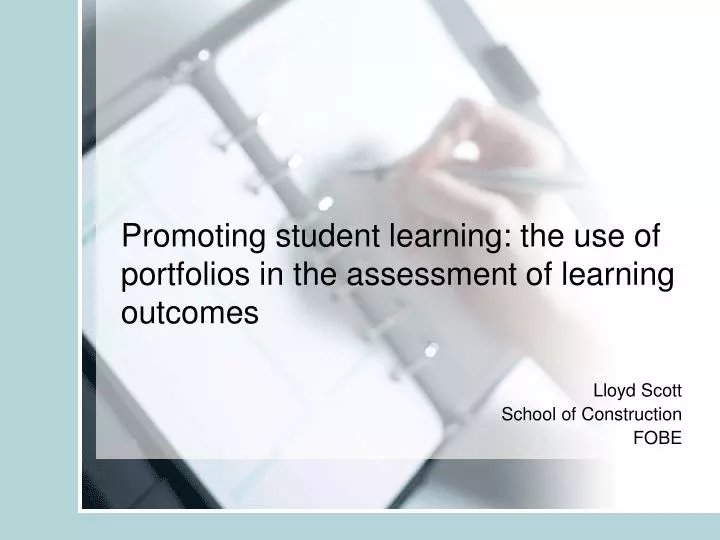 promoting student learning the use of portfolios in the assessment of learning outcomes
