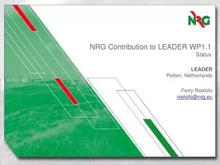 nrg contribution to leader wp1 1 status