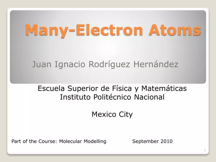 many electron atoms