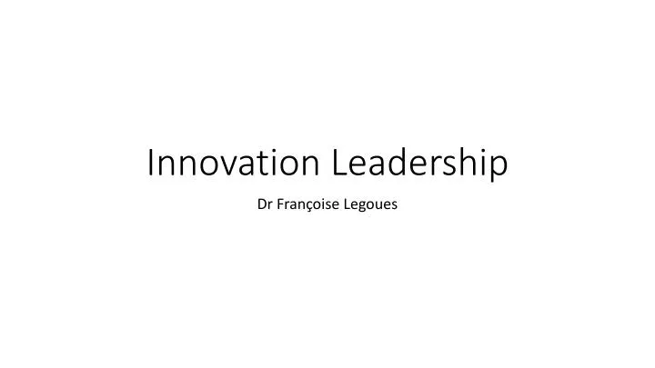 innovation leadership