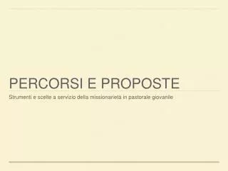 percorsi e proposte