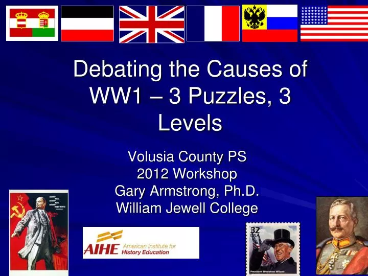 debating the causes of ww1 3 puzzles 3 levels