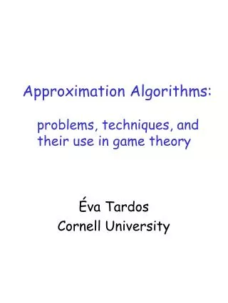Approximation Algorithms: