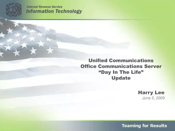 unified communications office communications server day in the life update