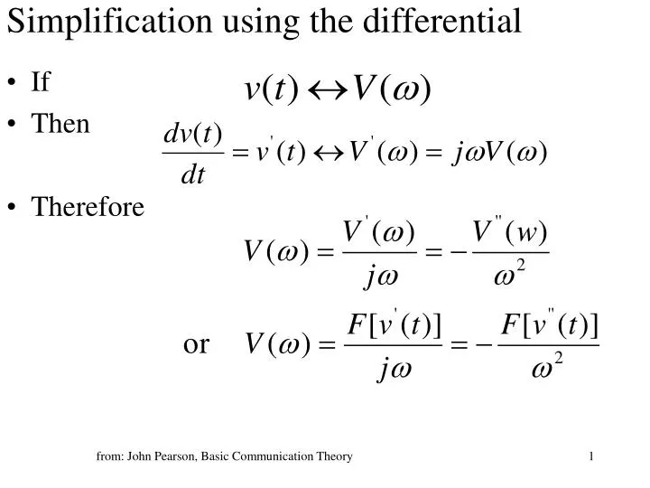 simplification using the differential