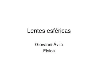 lentes esf ricas