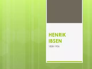 henrik ibsen