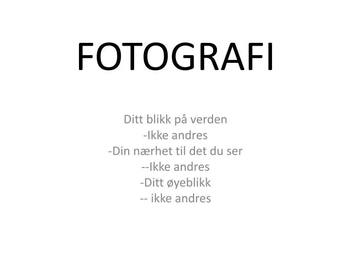 fotografi