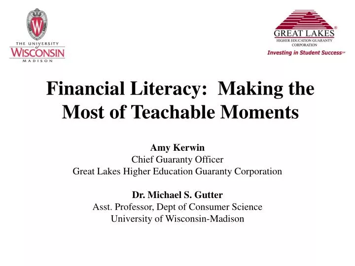 financial literacy making the most of teachable moments