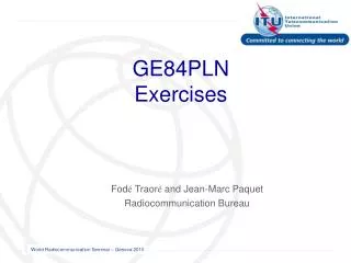 GE84PLN Exercises