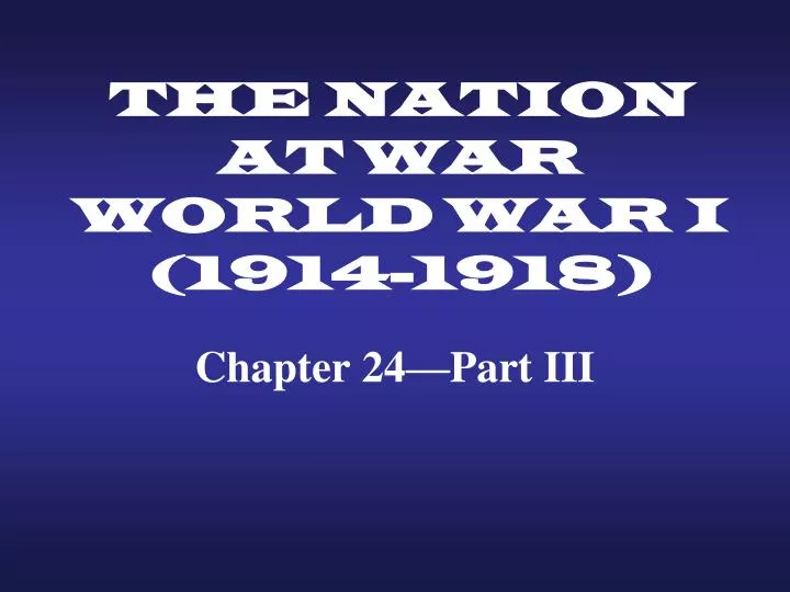 the nation at war world war i 1914 1918