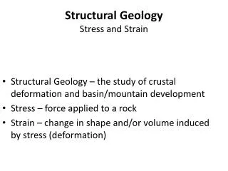 structural geology stress and strain