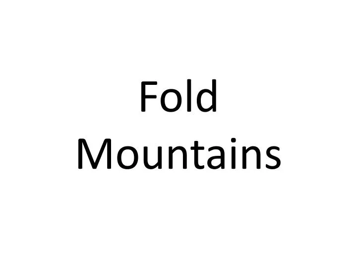 fold mountains