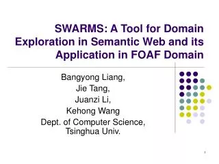 SWARMS: A Tool for Domain Exploration in Semantic Web and its Application in FOAF Domain