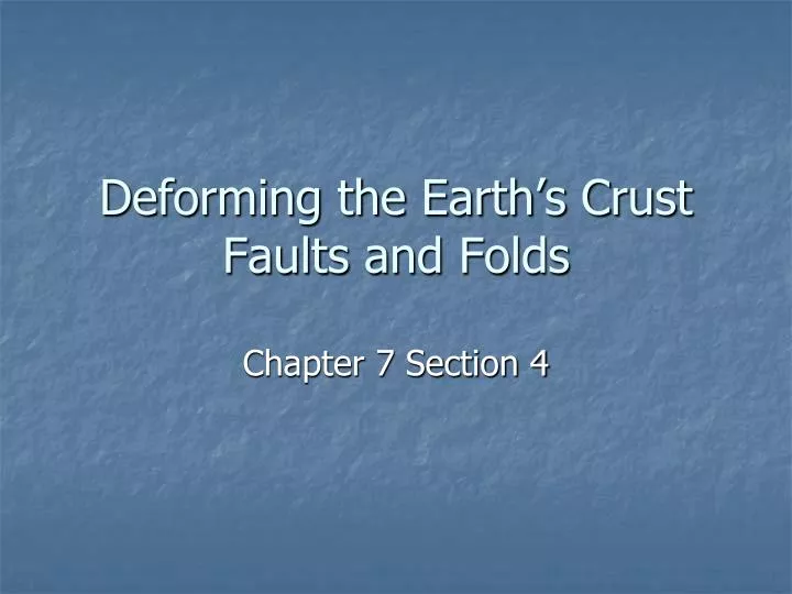 deforming the earth s crust faults and folds