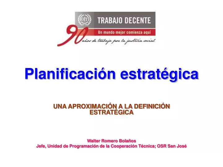 Ppt Planificaci N Estrat Gica Powerpoint Presentation Free Download