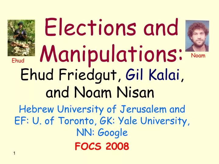 elections and manipulations
