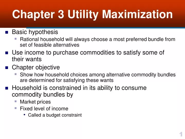 chapter 3 utility maximization
