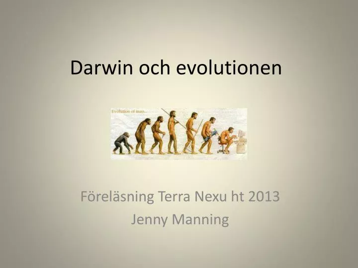 darwin och evolutionen
