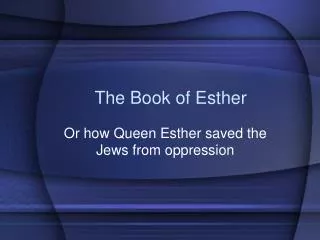 The Book of Esther