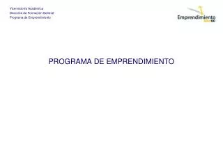 programa de emprendimiento