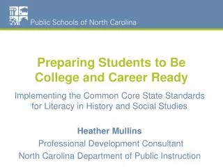 Preparing Students to Be College and Career Ready